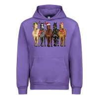 Tulip horses with christmas Urban Hoodie - MaliasSmallBusiness