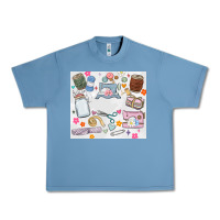 Pebble Blue sewing Urban Heavy Tee - MaliasSmallBusiness