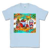Dusty Blue puerto rico coffee cups Classic Tee - Zillion Design Studio