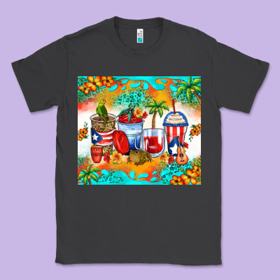 Puerto Rico Coffee Cups Classic Tee Designed By Zillion Design Studio