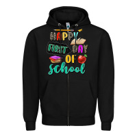 Black happy first day of school Zipper Hoodie - Zillion Design Studio