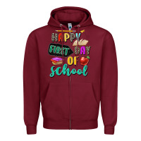 Burgundy happy first day of school Zipper Hoodie - Zillion Design Studio