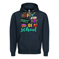 Navy happy first day of school Zipper Hoodie - Zillion Design Studio