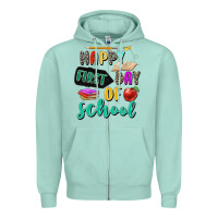 Seafoam happy first day of school Zipper Hoodie - Zillion Design Studio