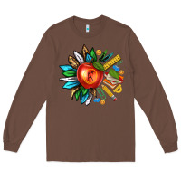 Chestnut teacher sunflower Long Sleeve Tee - texasbilliewilder
