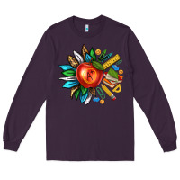 Plum teacher sunflower Long Sleeve Tee - texasbilliewilder