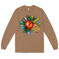 Toasted Coconut teacher sunflower Long Sleeve Tee - texasbilliewilder