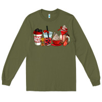 Army Green hockey coffee cups Long Sleeve Tee - AdoDesignShop