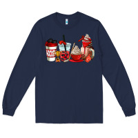 Navy hockey coffee cups Long Sleeve Tee - AdoDesignShop