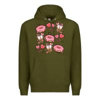 Valentines Day Doodles Premium Hoodie | Teevron