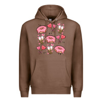 Chestnut valentines day doodles Premium Hoodie - MaliasSmallBusiness
