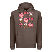 Coffee valentines day doodles Premium Hoodie - MaliasSmallBusiness