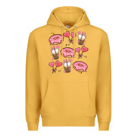 Mustard valentines day doodles Premium Hoodie - MaliasSmallBusiness