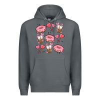 Rock valentines day doodles Premium Hoodie - MaliasSmallBusiness
