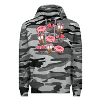 Slate Camo valentines day doodles Premium Hoodie - MaliasSmallBusiness