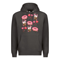 Smoke valentines day doodles Premium Hoodie - MaliasSmallBusiness