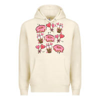 Tofu valentines day doodles Premium Hoodie - MaliasSmallBusiness