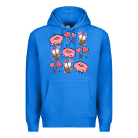 True Royal valentines day doodles Premium Hoodie - MaliasSmallBusiness