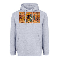 Heather Grey leopard cross butterfly sunflower Heavyweight Hoodie - JahusDesignShop
