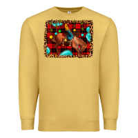 Antique Gold Christmas rodeo cowboy Premium Sweatshirt - JahusDesignShop