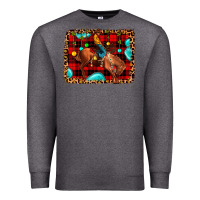 Charcoal Heather Christmas rodeo cowboy Premium Sweatshirt - JahusDesignShop