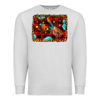 Dove Grey Christmas rodeo cowboy Premium Sweatshirt - JahusDesignShop