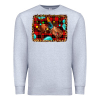Heather Grey Christmas rodeo cowboy Premium Sweatshirt - JahusDesignShop