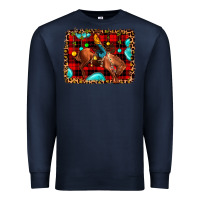 Navy Christmas rodeo cowboy Premium Sweatshirt - JahusDesignShop