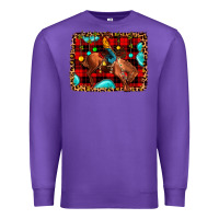 Purple Christmas rodeo cowboy Premium Sweatshirt - JahusDesignShop
