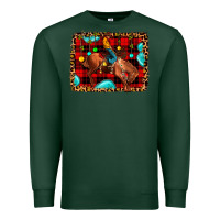 Sports Green Christmas rodeo cowboy Premium Sweatshirt - JahusDesignShop