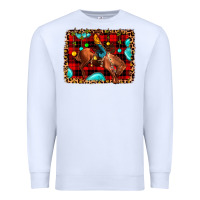 White Christmas rodeo cowboy Premium Sweatshirt - JahusDesignShop