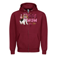 Burgundy dog mom Zipper Hoodie - Zillion Design Studio