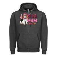Charcoal Heather dog mom Zipper Hoodie - Zillion Design Studio