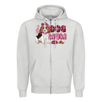 Dove Grey dog mom Zipper Hoodie - Zillion Design Studio