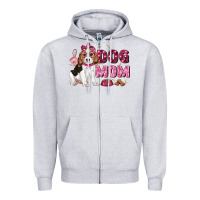 Heather Grey dog mom Zipper Hoodie - Zillion Design Studio