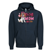 Navy dog mom Zipper Hoodie - Zillion Design Studio