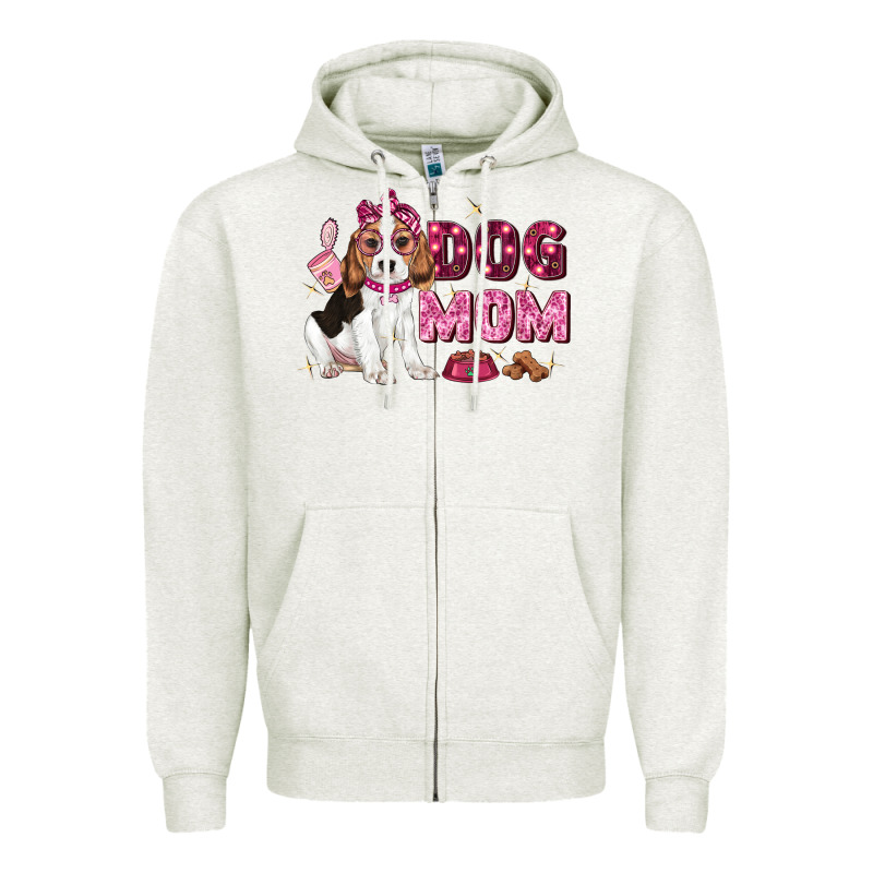 Dog Mom Zipper Hoodie by Zillion Design Studio | Teevron