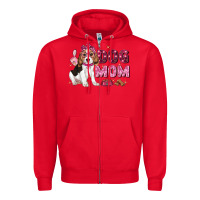 Red dog mom Zipper Hoodie - Zillion Design Studio