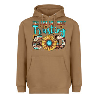 Toasted Coconut i'm just out here trusting god Heavyweight Hoodie - JahusDesignShop