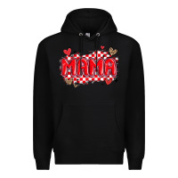 Black valentine mama Premium Hoodie - MaliasSmallBusiness