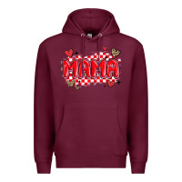 Burgundy valentine mama Premium Hoodie - MaliasSmallBusiness
