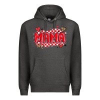 Charcoal Heather valentine mama Premium Hoodie - MaliasSmallBusiness