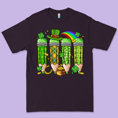 St. Patrick's Day Teacher Pencils Premium Tee Designed By Artiststas