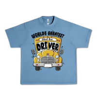 Pebble Blue worlds greatest school bus driver Urban Heavy Tee - MaliasSmallBusiness