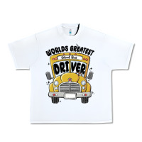 White worlds greatest school bus driver Urban Heavy Tee - MaliasSmallBusiness