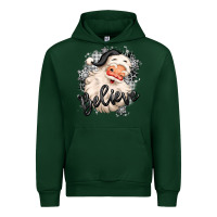 Forest Green believe buffalo plaid white christmas santa claus Urban Hoodie - MaliasSmallBusiness