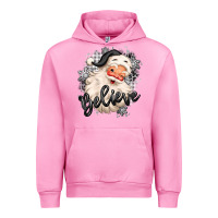 Fuchsia Pink believe buffalo plaid white christmas santa claus Urban Hoodie - MaliasSmallBusiness