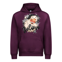 Mauve Wine believe buffalo plaid white christmas santa claus Urban Hoodie - MaliasSmallBusiness