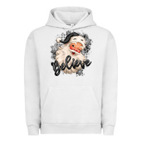 Pigment Lunar Rock believe buffalo plaid white christmas santa claus Urban Hoodie - MaliasSmallBusiness