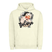 Pigment Pistachio believe buffalo plaid white christmas santa claus Urban Hoodie - MaliasSmallBusiness